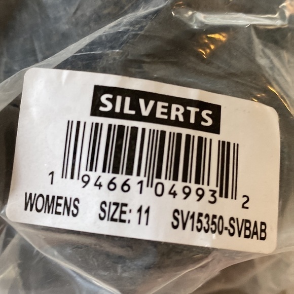 Silverts SV15350 Extra Wide Easy Closure Womens Jewel Slipper Black - Picture 2 of 2